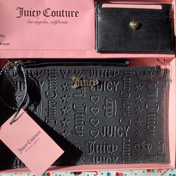 Juicy Couture NWT 2 Piece Set wristlet and card holder❤️❤️ Gift Set❤️❤️ - Picture 2 of 10